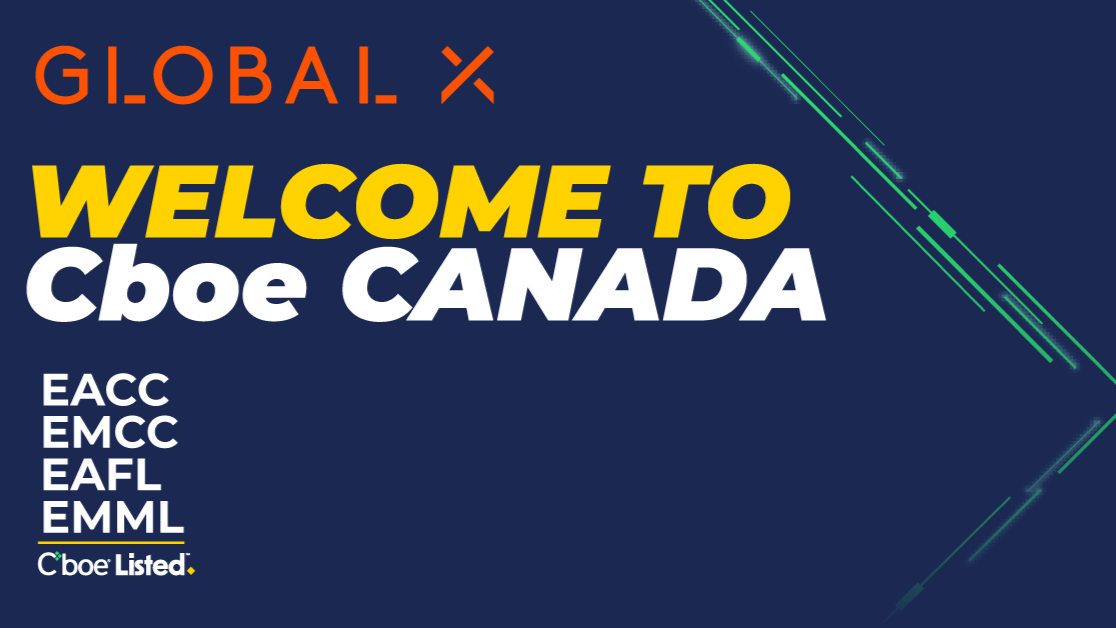 Cboe Canada poursuit son partenariat avec Global X pour le lancement de 4 nouveaux FNB