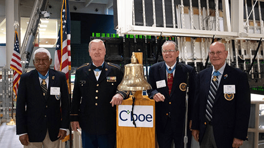 Cboe Celebrates Medal of Honor Recipients with Opening Bell-Ringing Ceremony