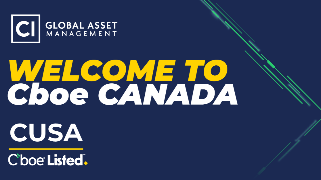 Cboe Canada Welcomes CI Global Asset Management for Launch of Hedged U.S. Equity ETF