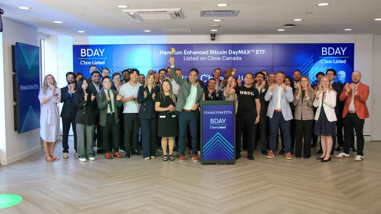 Cboe Canada Welcomes Listing of Hamilton Enhanced Bitcoin DayMAX™ ETF (BDAY)