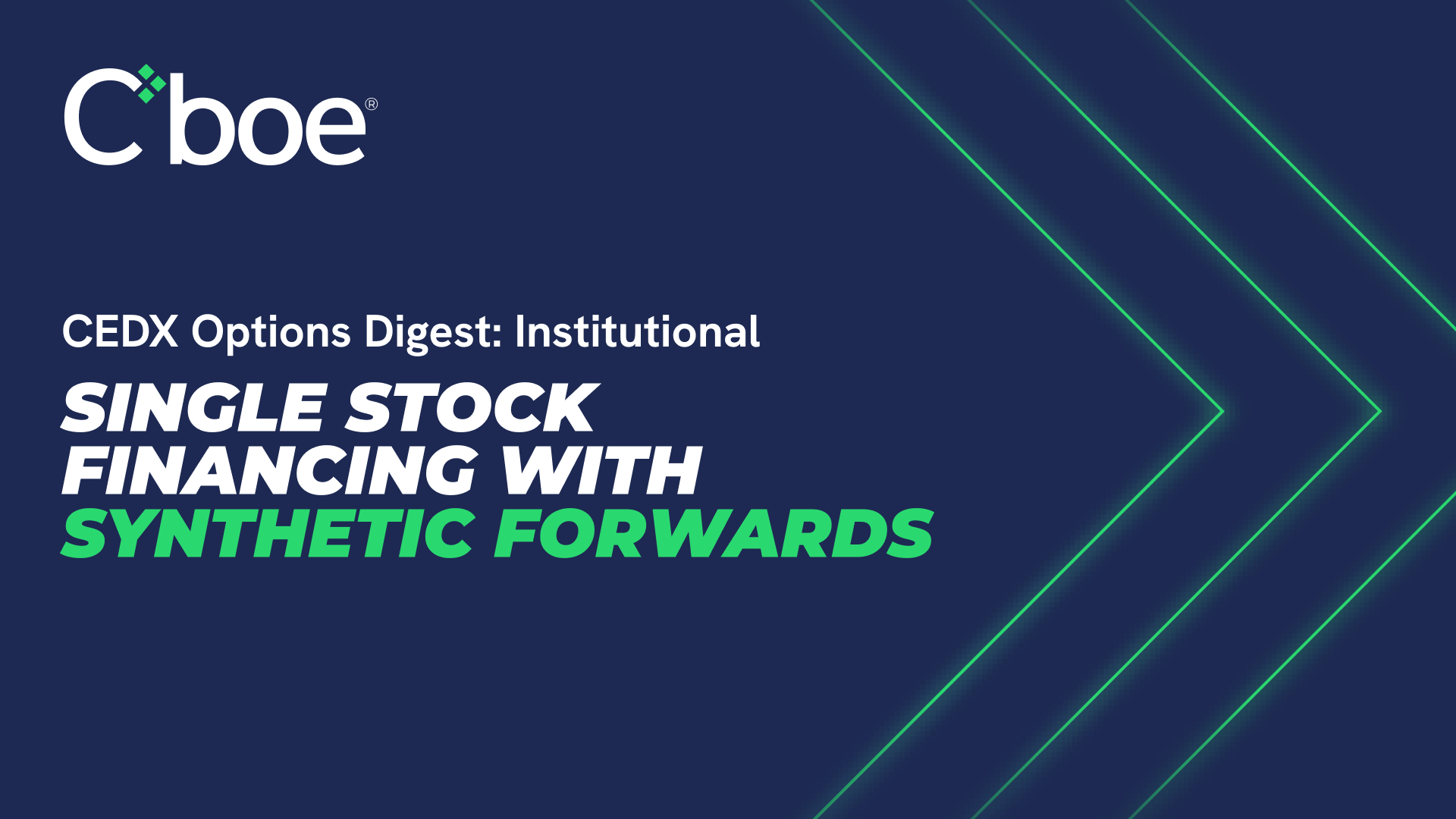 Single Stock Financing with Synthetic Forwards
