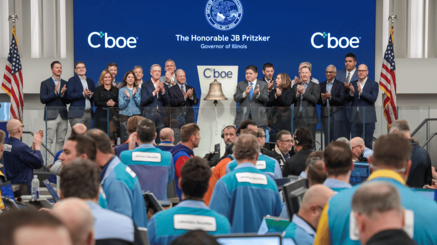 Governor JB Pritzker Rings the Opening Bell at Cboe